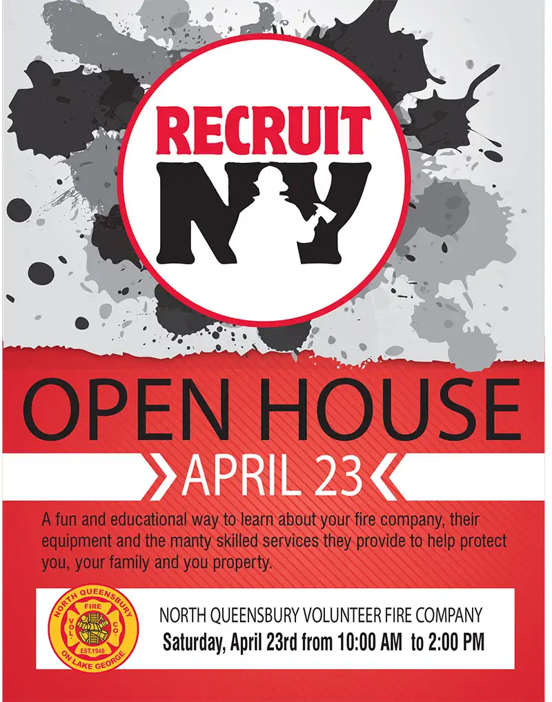 QUEENSBURY FIRE COMPANIES TO PARTICIPATE IN  6TH ANNUAL STATEWIDE RECRUITNY WEEKEND